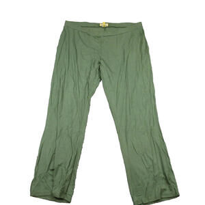 Liz Lange PTY Olive Green Rayon Spandex Wide Leg Lounge Pants Womens Px